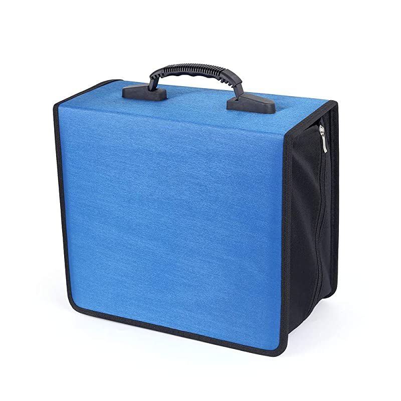 400 Capacity CDDVD Case Wallet VCD Storage Holder Booklet Album Box BinderBlue