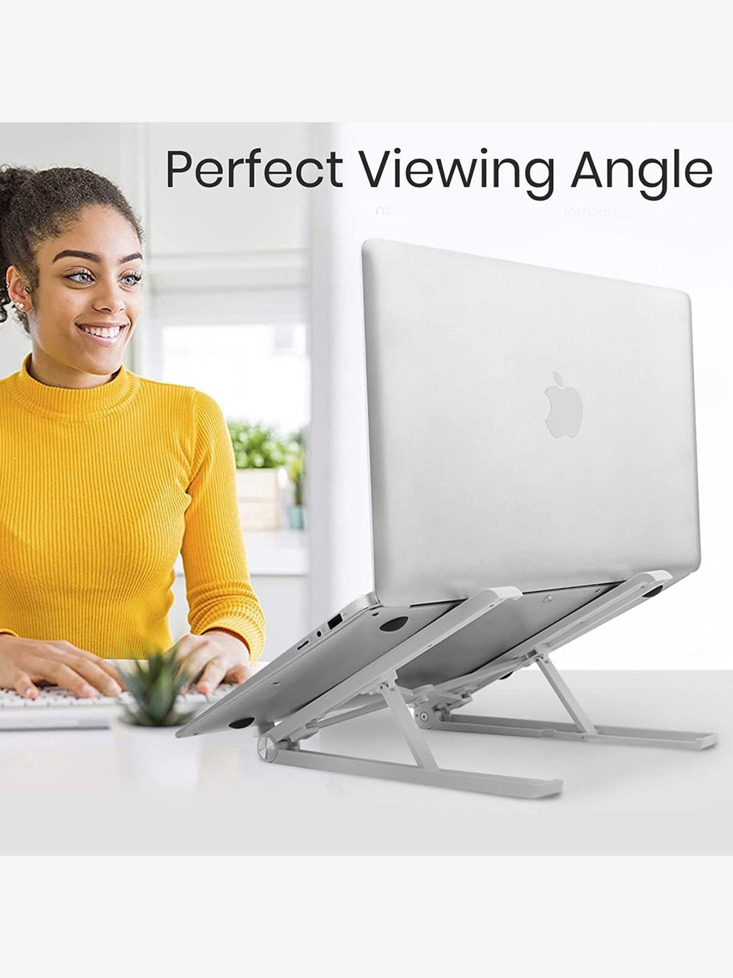 Portronics My Buddy Flip POR-1309 Portable Laptop Stand (White)