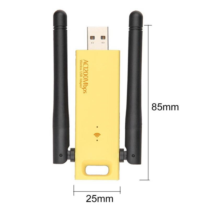 1 pcs Dual Band 1200Mbps Wireless USB 3.0 Realtek RTL8812BU Wifi Adapter 2.4G/5Ghz Network Card Dongle With Antennas for Desktop PC