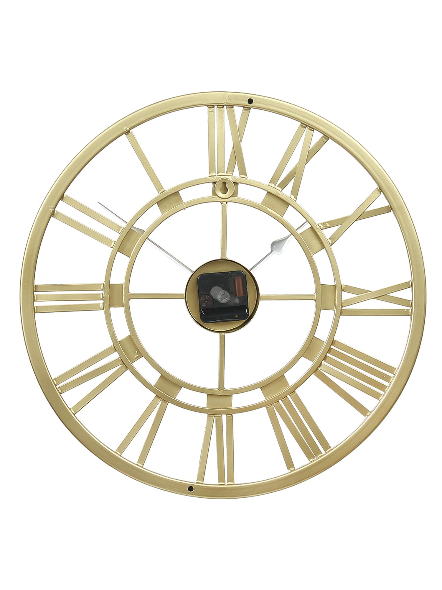 CHRONIKLE Round Gold Iron Wall Clock