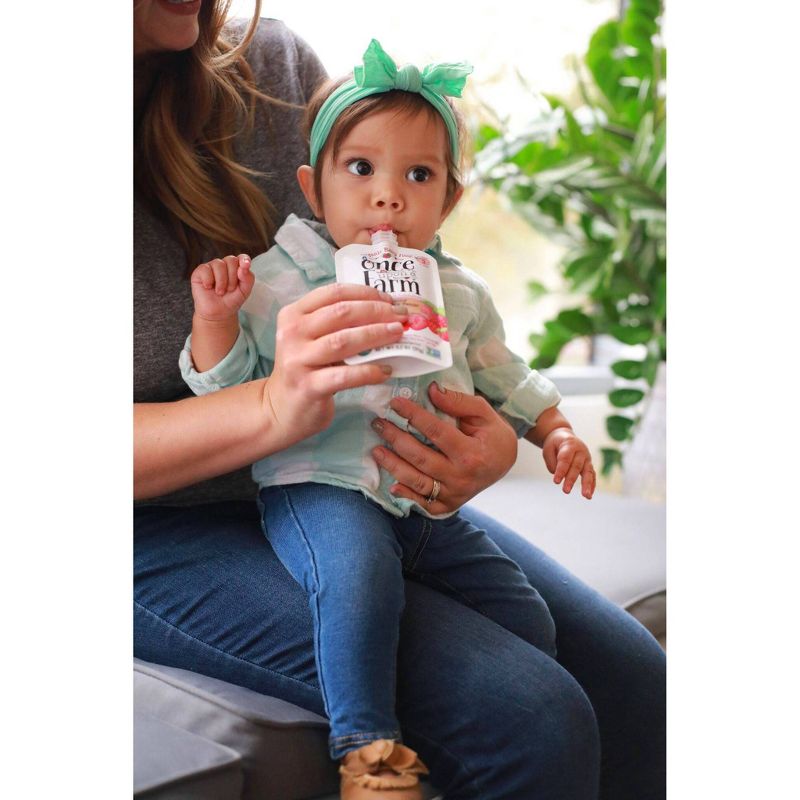 Once Upon a Farm Organic Sun-Shiny Strawberry Patch Stage 3 Baby Food Pouch - 3.2oz