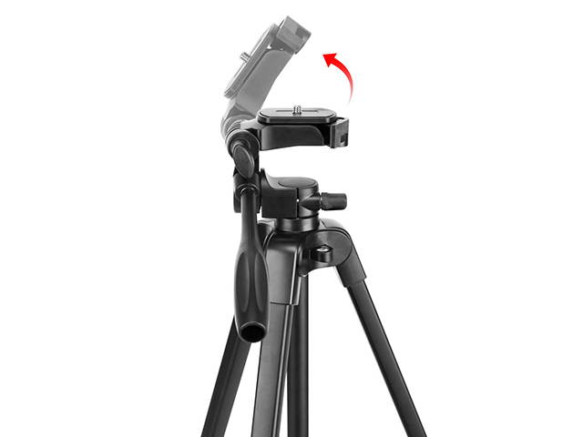 Portable Mobile Phone Tripod, 53-inch Tripod for iPhone, Mobile Phone Tripod with Mobile Phone Holder and Remote Shutter,Very Suitable for Selfie/Video Recording/Video/Live, Black, PH11