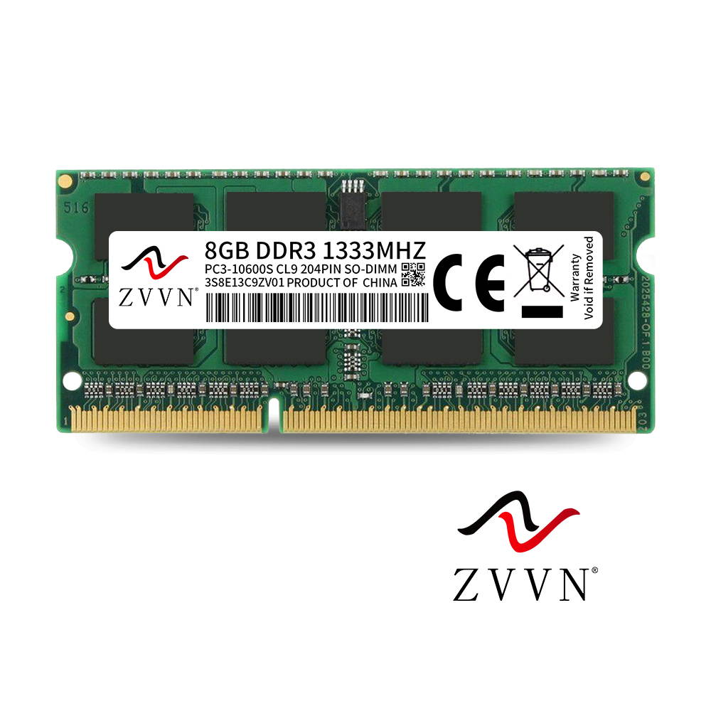ZVVN 8GB DDR3 1333 (PC3 10600) 204-Pin 1.5V SO-DIMM RAM Laptop Notebook Memory Model 3S8E13C9ZV01