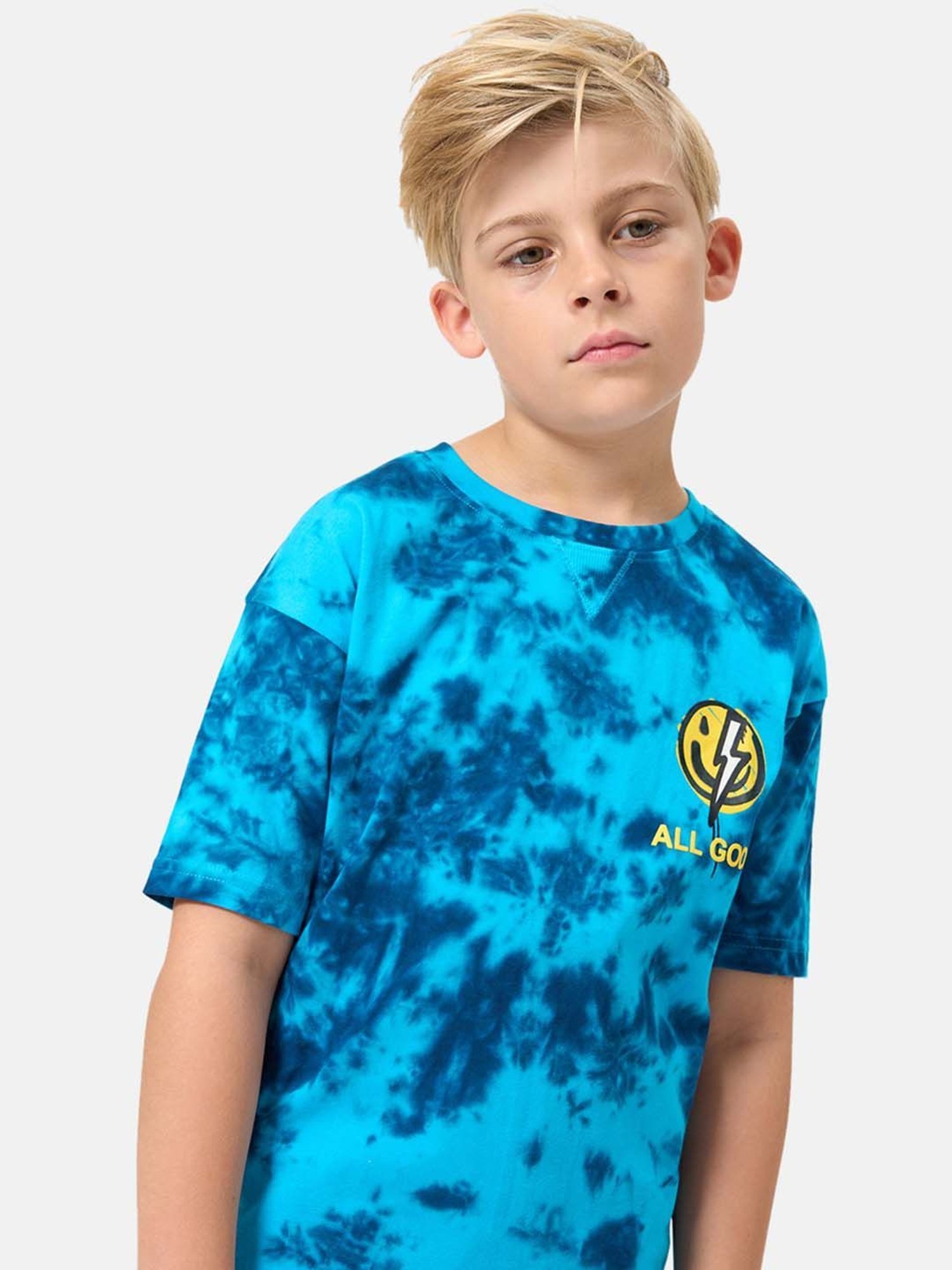 Angel & Rocket Kids Blue Tie Dye T-Shirt