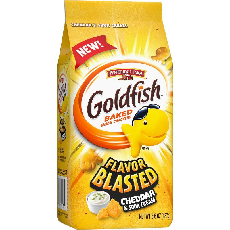 Goldfish Crackers Flavor Blasted Cheddar and Sour Cream - 6.6oz