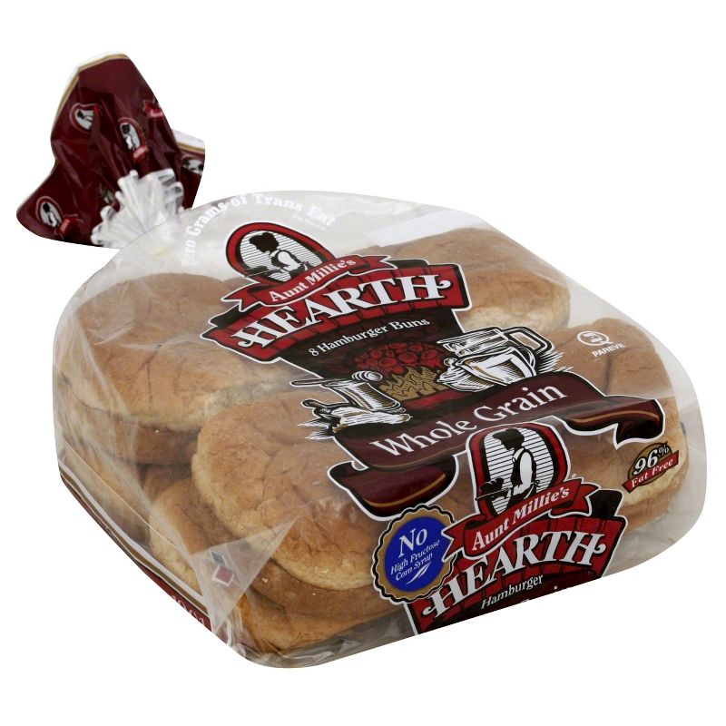 Aunt Millie's Whole Grain Hamburger Buns - 17oz/8ct