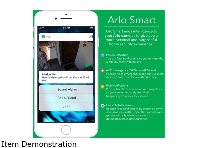 Arlo Q - 1080p HD Wi-Fi Security Camera with 2 Way Audio with Free Arlo Basic 7-Day Cloud Storage Recording - VMC3040-100NAS