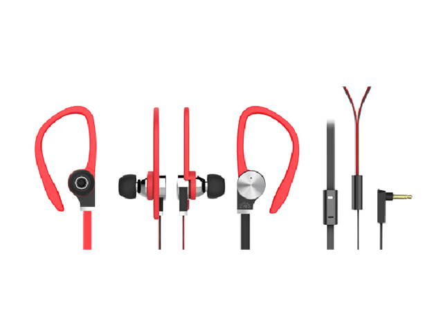 Fuji Labs Red AUFJ-SQNTS306RE Sonique SQ306 Premium Titanium  In-Ear Headphones