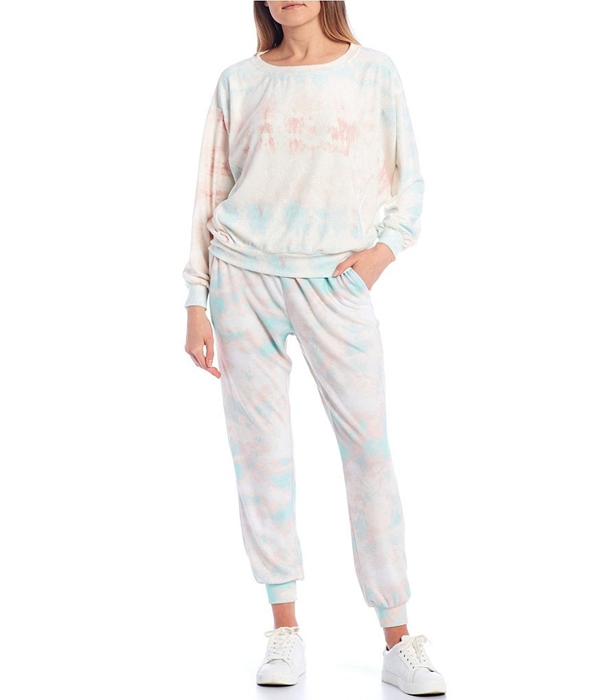 Coco + Jaimeson Tie-Dyed Hacci Coordinating Jogger Pants
