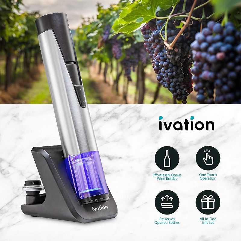 Ivation All-IN-ONE 6 Piece Stainless Steel Piece Wine Gift Set