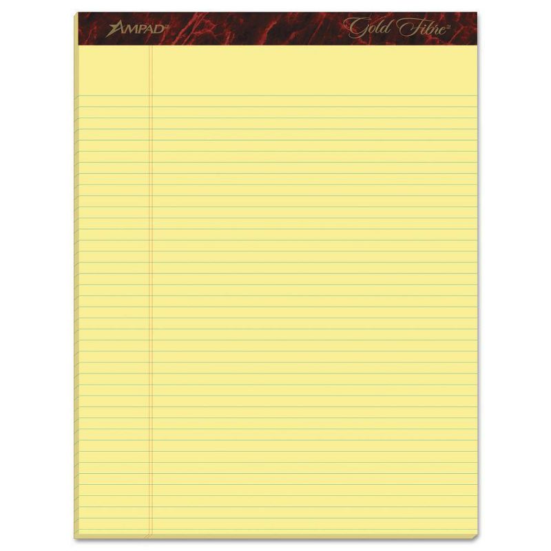 Ampad 12pk Legal Pads Narrow Rule 8.5 x 11.75 Gold