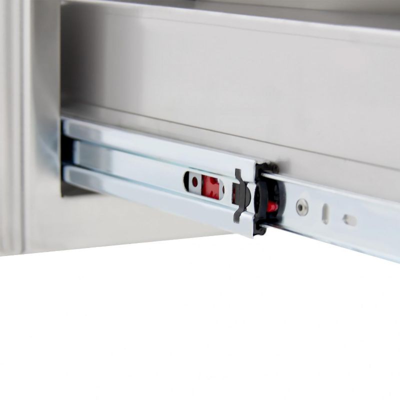 Blaze  20-Inch Roll-Out Stainless Steel Double Trash / Recycling Bin BLZ-TREC-DRW.