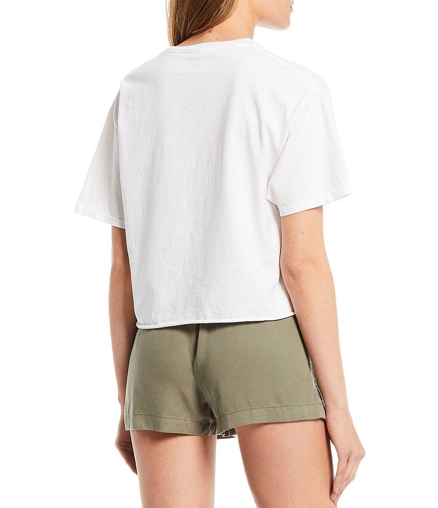 Junk Food I Want My MTV Short Sleeve Cropped Graphic Tee