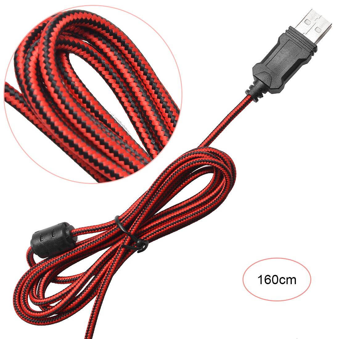 MMSM 5 Keys Wired Game Mouse Gaming Mice with Lighting Black