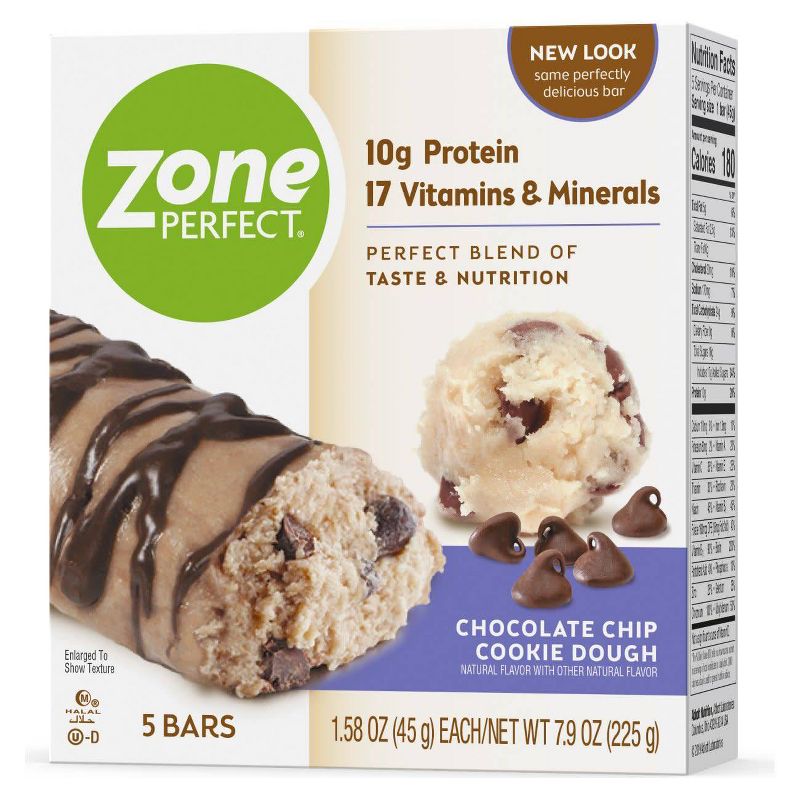 ZonePerfect Protein Bar Chocolate Chip Cookie Dough - 5 ct/7.9oz