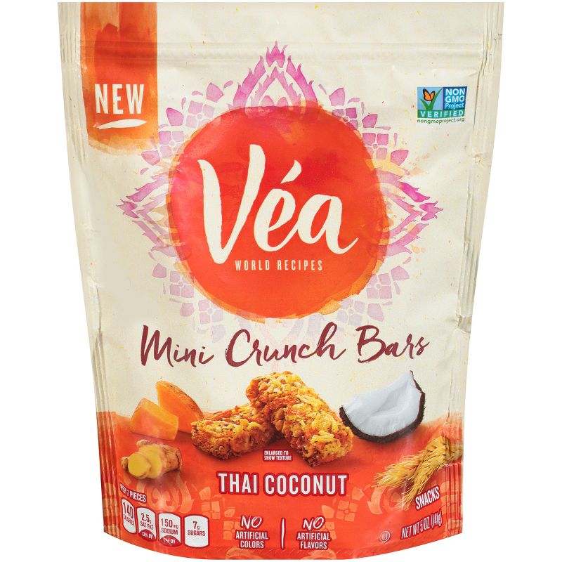 Vea Snacks Mini Crunch Bars, Thai Coconut - 5oz