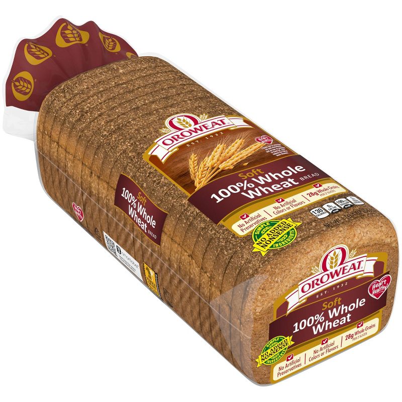 Oroweat 100% Whole Wheat Soft Bread - 20oz