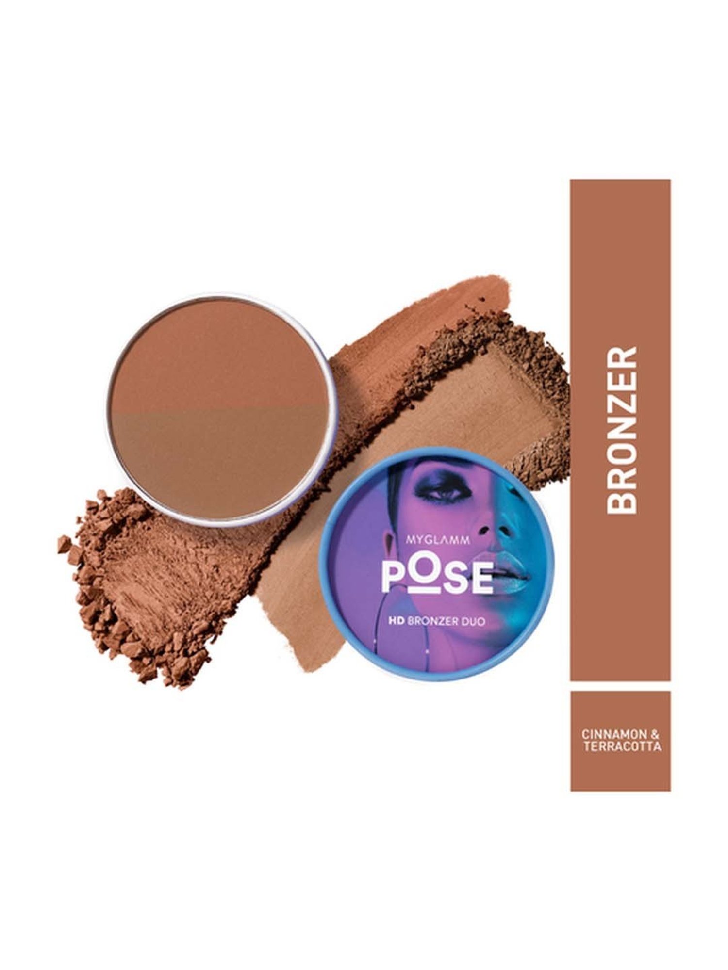 MyGlamm Pose Hd Bronzer Duo Cinnamon Teracotta - 9 gm