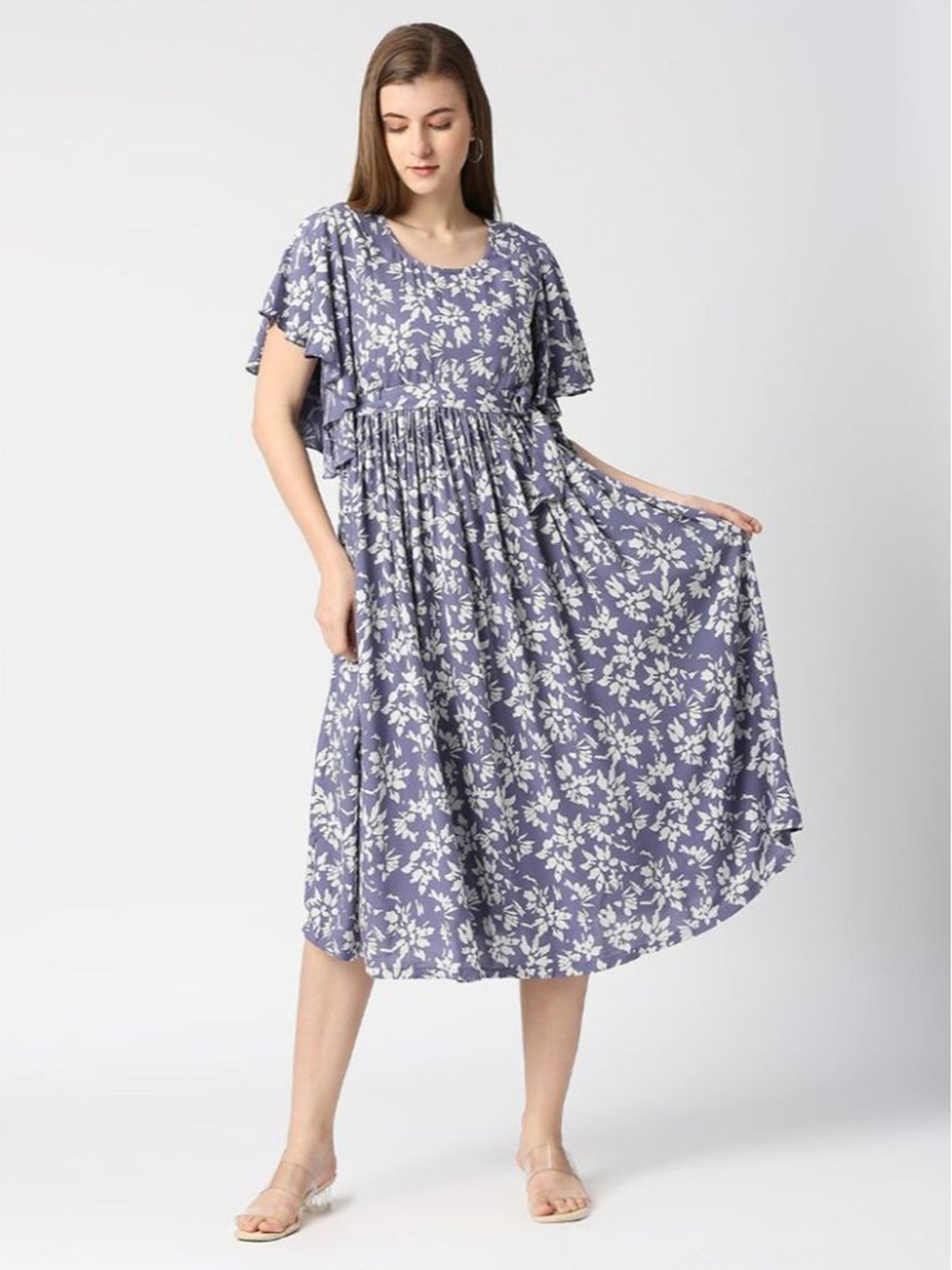 Mine4Nine Multicolor Printed Maternity Kurta