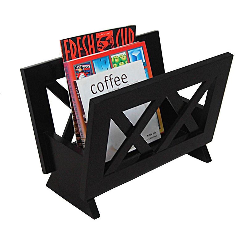 Oceanstar Contemporary Solid Wood Magazine Rack
