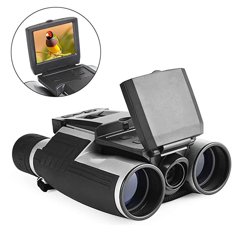 Binoculars Camera Telescope Camera 2" LCD Display 12x32 5MP Video Photo Recorder with Free 8GB Micro SD Card for Watching Bird Football Game Concert