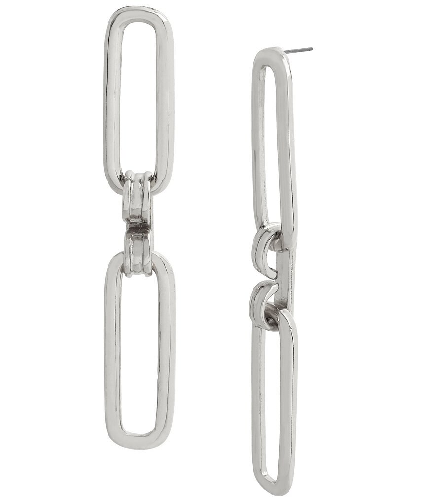 Robert Lee Morris Soho Geometric Link Dangle Earrings