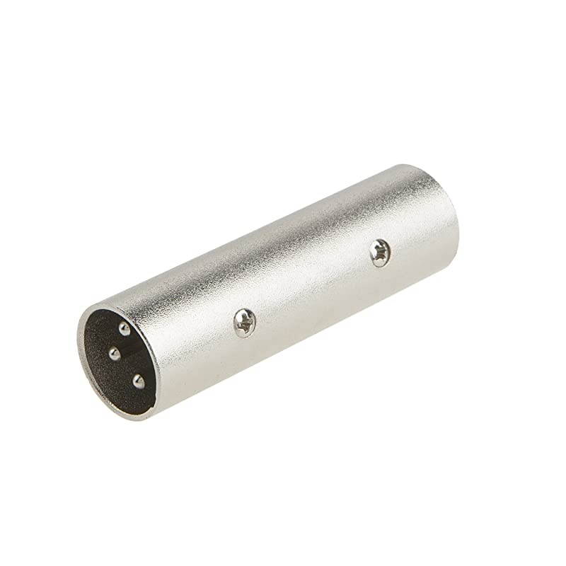 XLR Male to Male Adapter  3 Pin XLR Male Connector Coupler Microphone Line Adapter Compatible with Microphone Mixer Speaker