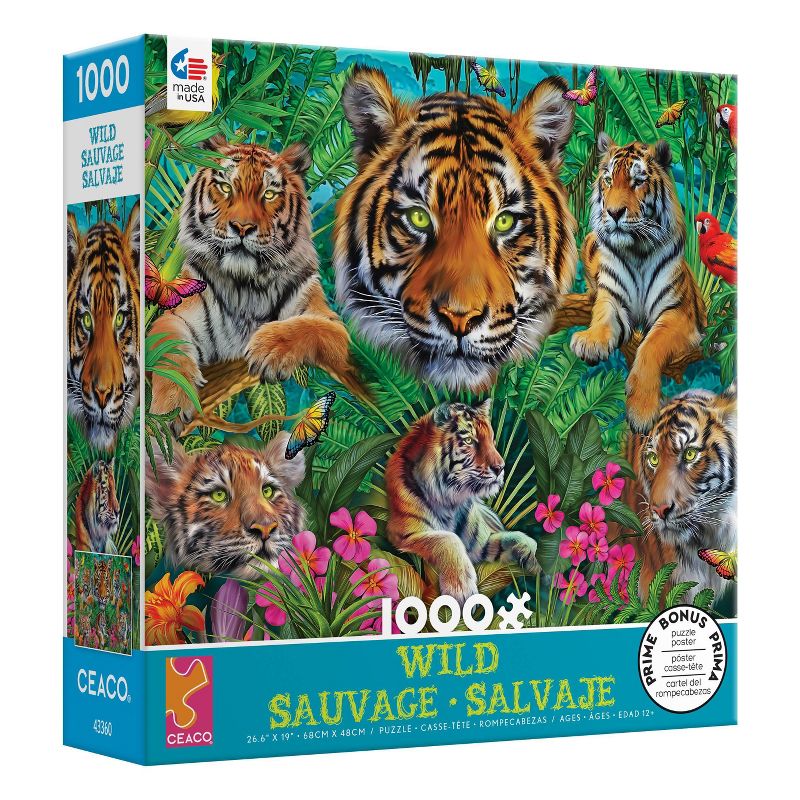 Ceaco Tiger Jungle Wild Jigsaw Puzzle - 1000pc
