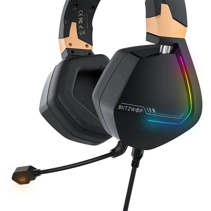BW-GH2 Gaming Headphones USB Wired 7.1 Channel 53mm Driver RGB Gamer Headset with Mic for Computer for PS3/4 Head Set USB Version