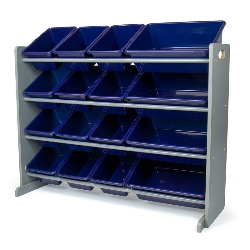 Newport Super Sized Toy Storage Organizer with 16 Storage Bins Navy/Gray - Humble Crew