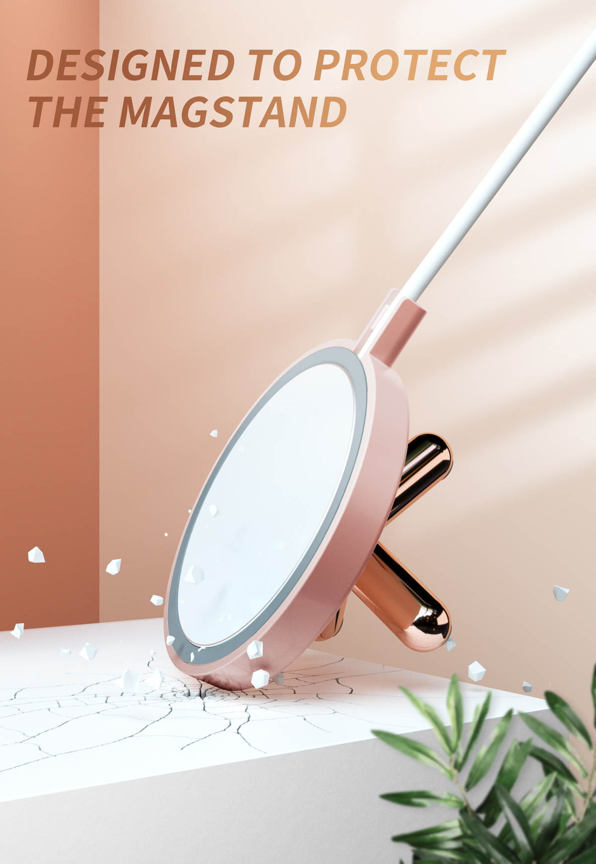 i-Blason Cosmo Series Phone Stand for Magsafe Charger, MagSafe Stand Holder with Muti-Angle Support Compatible with Apple Magsafe Charger (Marble)