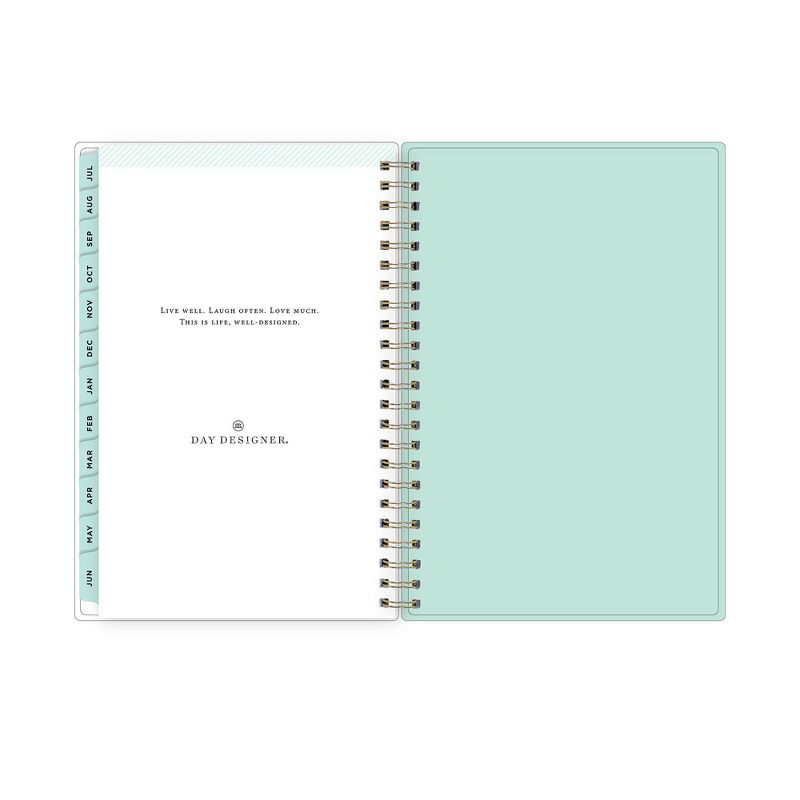 2021-22 Academic Planner 8"x5" Clear Pocket Cover Weekly/Monthly Wirebound Tulip Garden Mint - Day Designer
