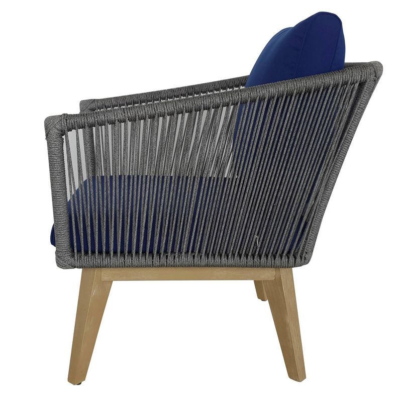 Outdoor 4pc Conversation Set with Cushions - Navy - TK Classics