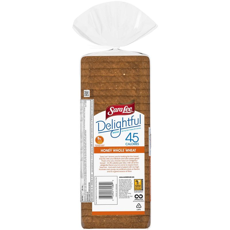 Sara Lee Delghtful 100% Whole Wheat with Honey Bread - 20oz