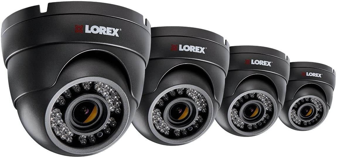 HD security cameras with motorized varifocal lenses 4 pack