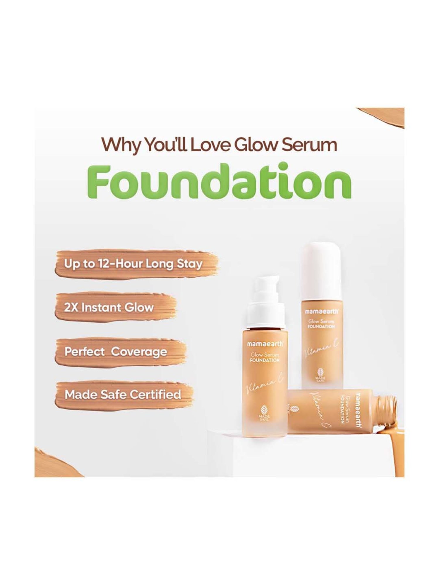 Mamaearth Glow Serum Foundation 05 Beige Glow - 30 ml