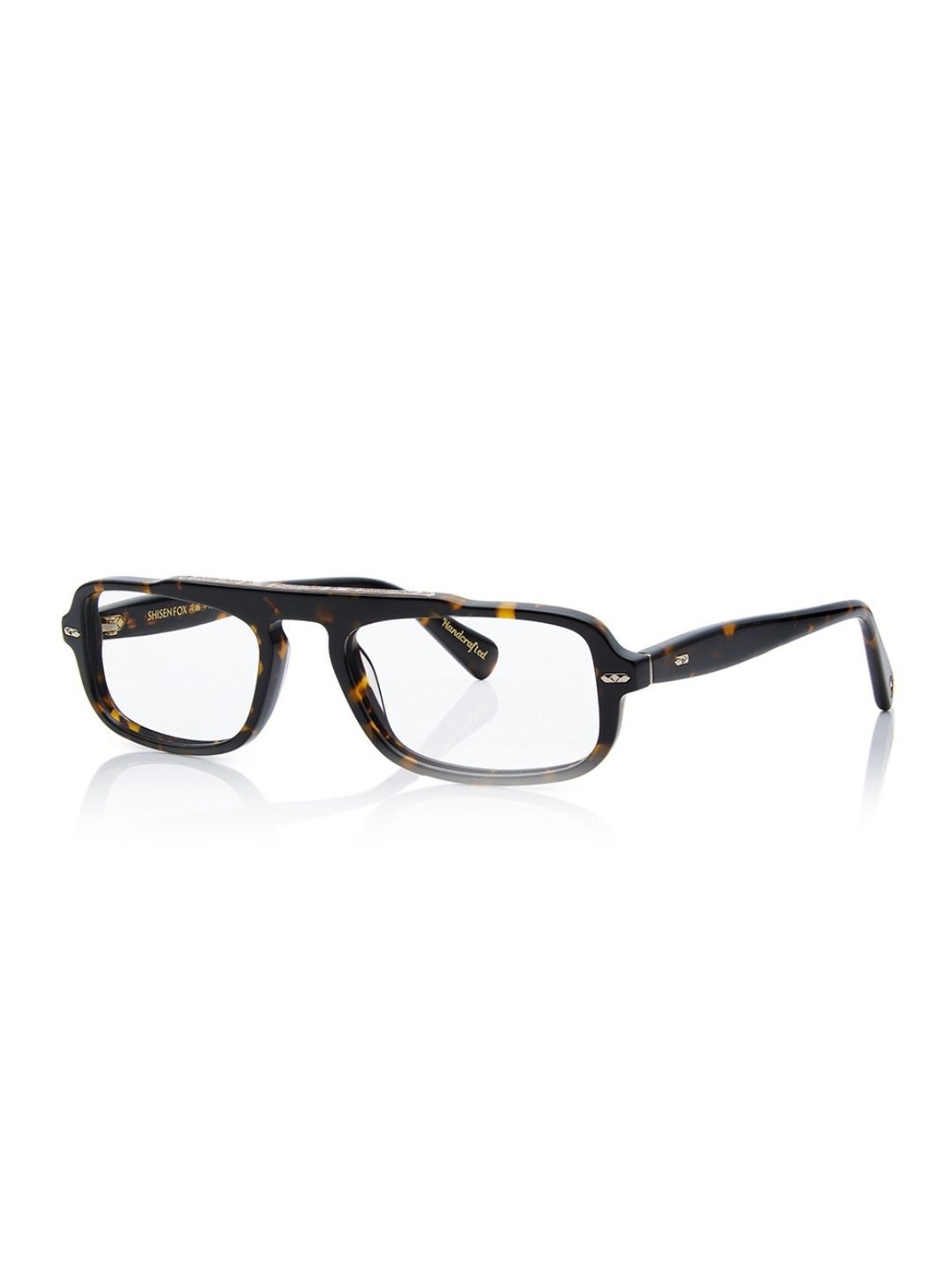 Shisen Fox Samurai Dark Havana Rectangular Unisex Blue Filter Computer Lenses -54 mm