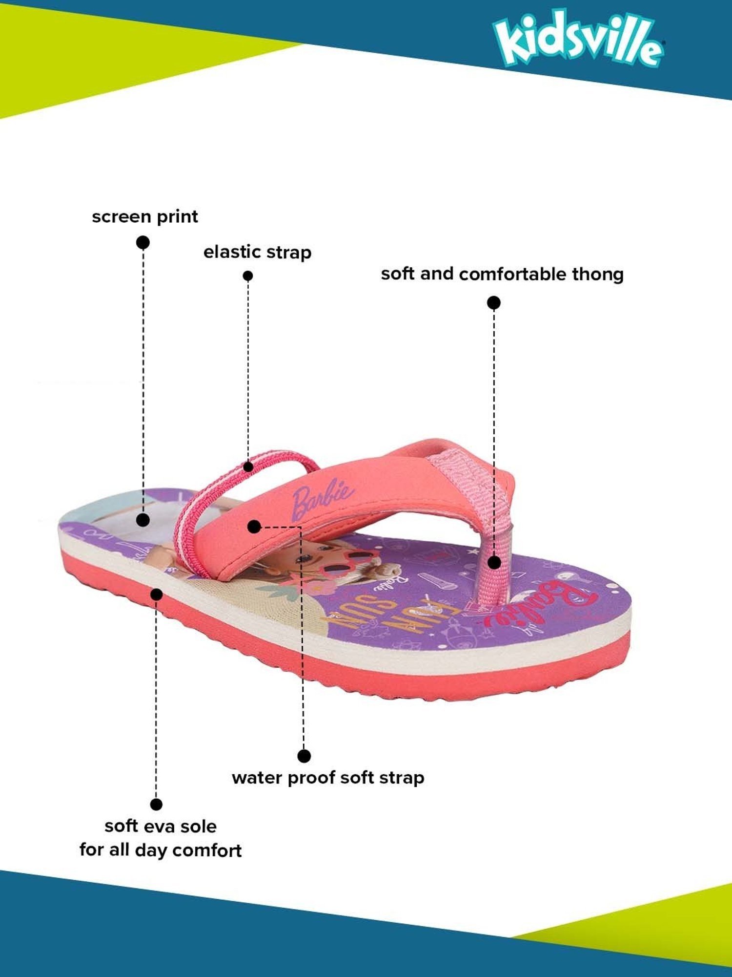 Passion Petals Kids Pink Sling Back Clogs