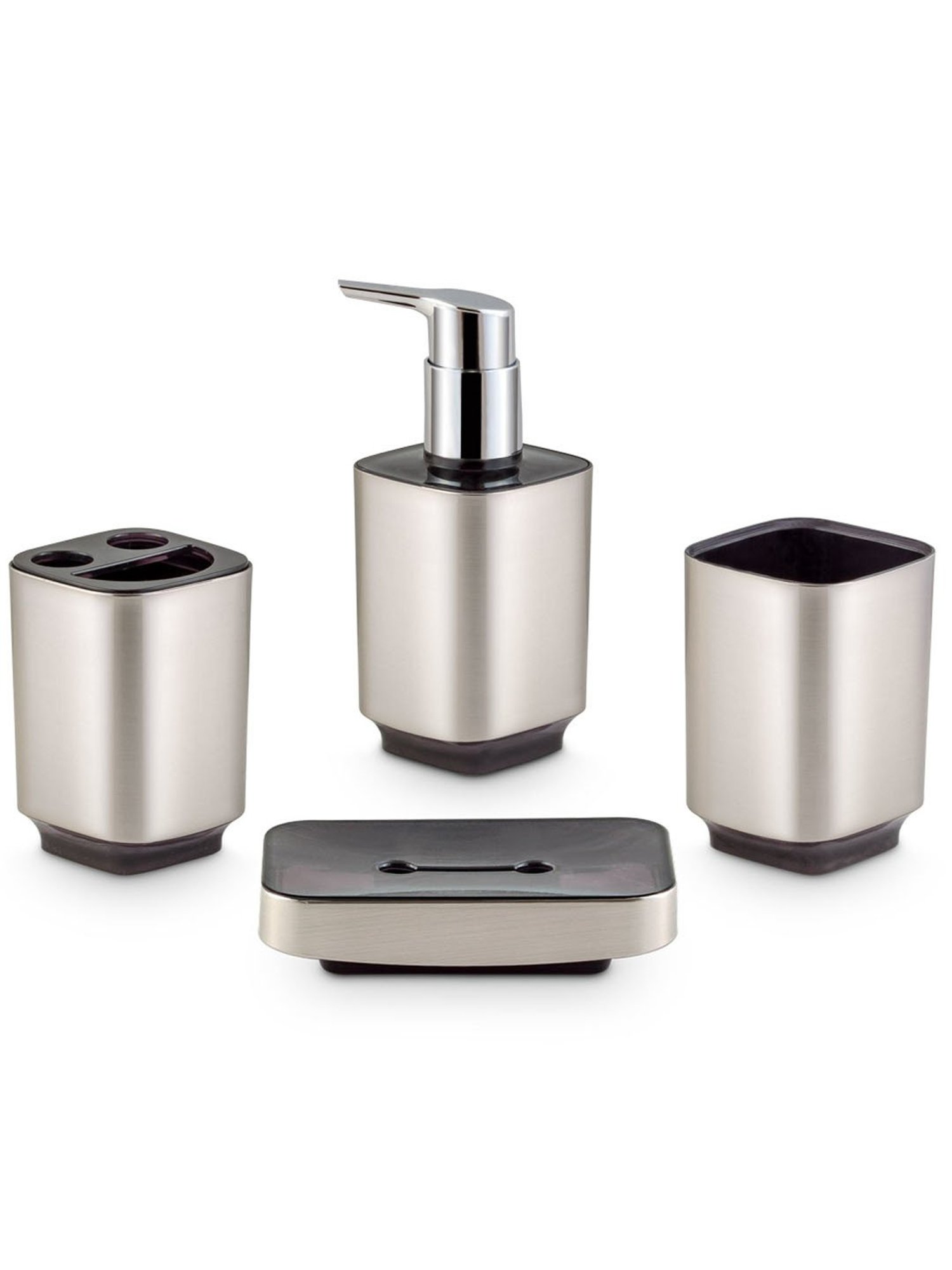 Freelance Metallic Polyresin Set of 4 Bathroom Accessories