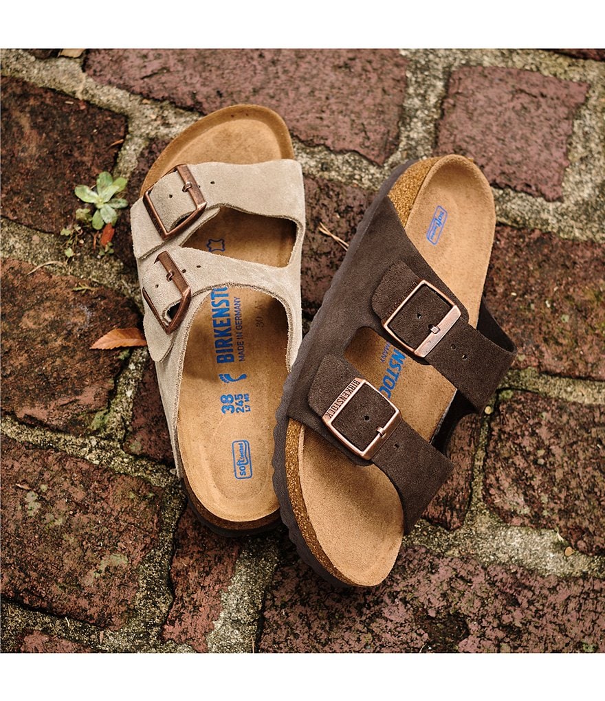 Birkenstock Women's Arizona Suede Dual Adjustable Buckle Strap Sandals