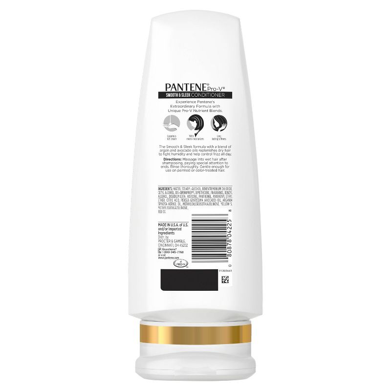 Pantene Pro-V Smooth & Sleek Shampoo and Conditioner Bundle Pack - 24.6 fl oz