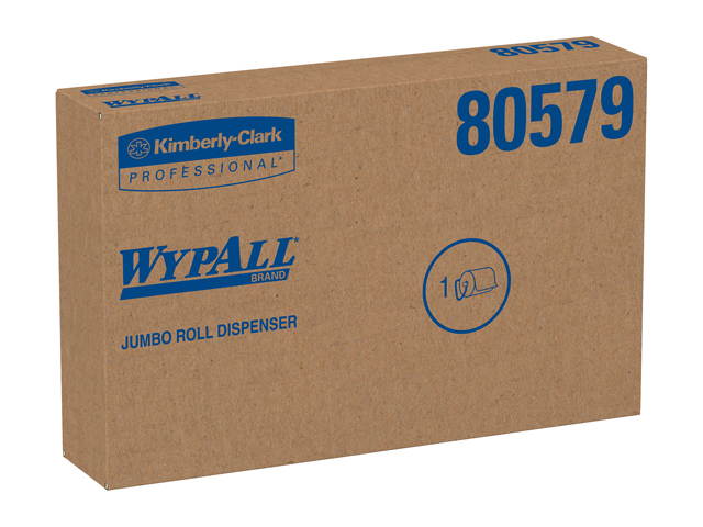 Wall Mounted Dispenser for WypAll and Kimtech Wipes (80579), Jumbo Roll, Black