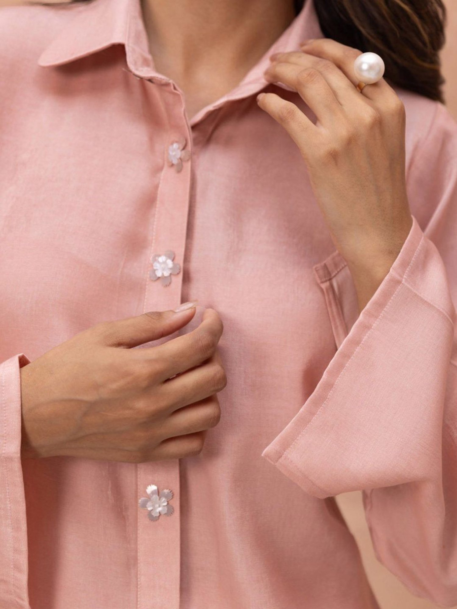 BInfinite Peach Salmon Embellished Coords-Set