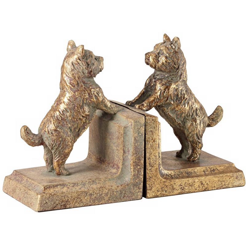 Kensington Hill Frisky Dogs 6 1/2" High Scottish Terrier Bookends Set