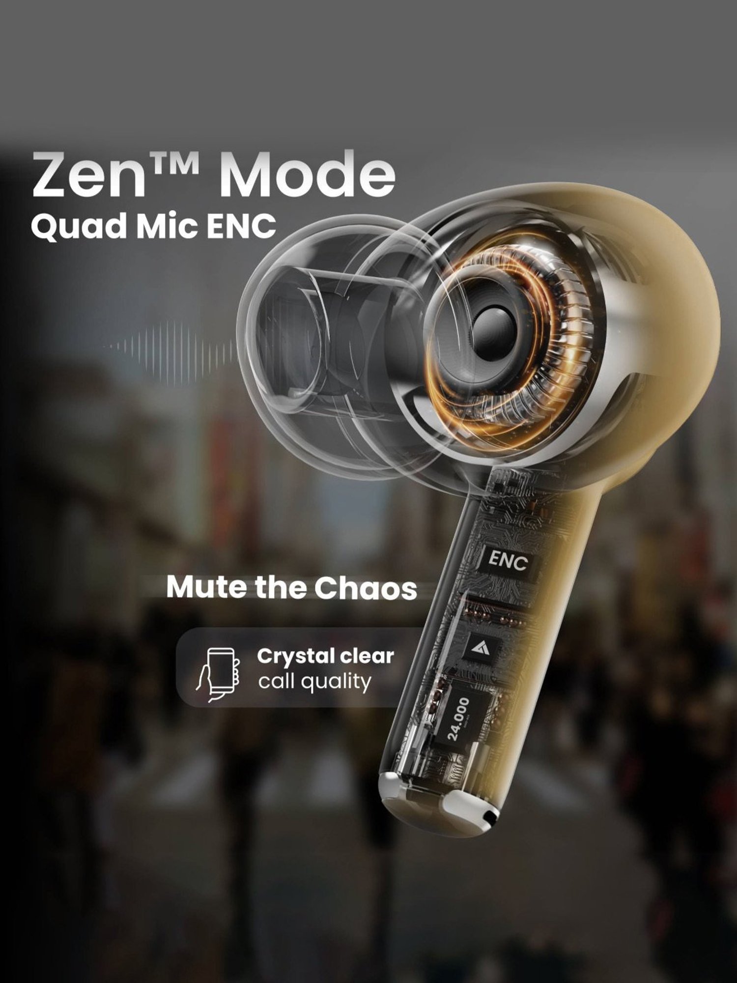 Boult Audio W40 In Ear BT Earbuds with Quad Mic ENC & 48H Battery Life (Khaki Green, True Wireless)