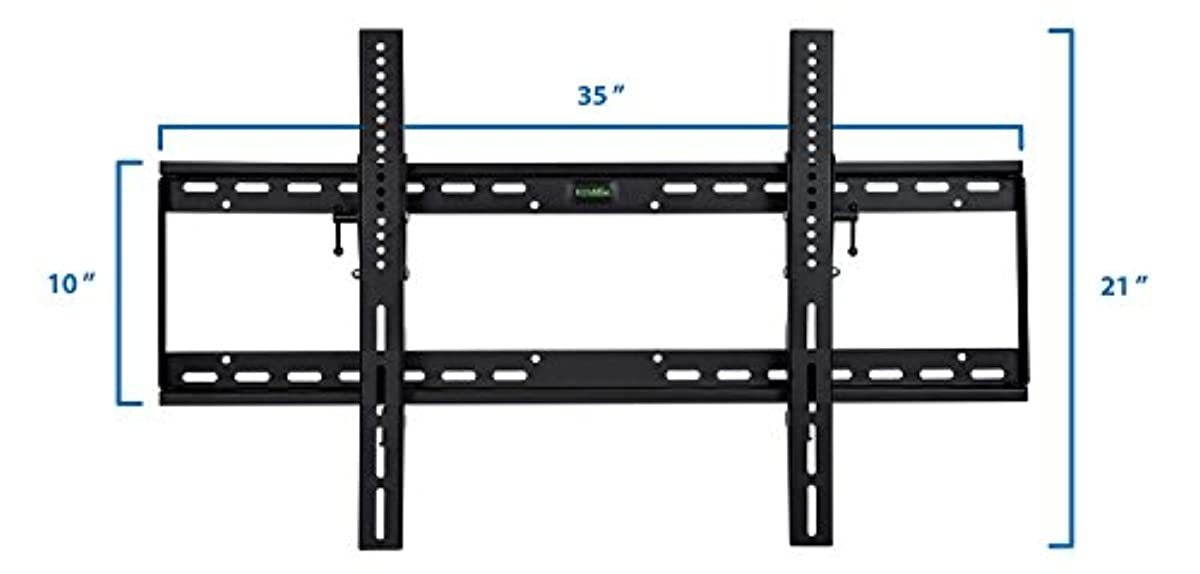 MOUNT-IT! Low Profile TV Wall Mount [50" to 100" Displays] [165 lbs Capacity] Mounting Bracket for Large Flat Screen, LCD, LED, OLED and Plasma TVs, VESA Compatible up to 800x400 (Black)
