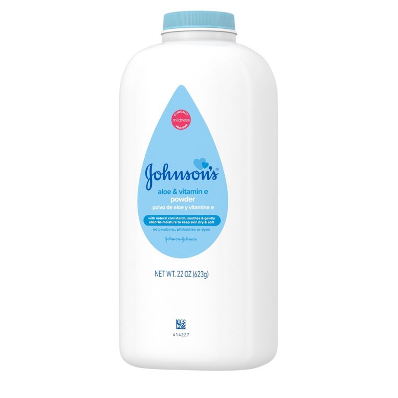 Johnsons Baby Powder with Aloe & Vitamin E Pure Cornstarch - 22oz