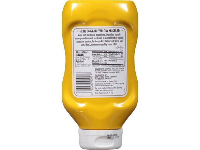 Heinz Organic Yellow Mustard - 20oz