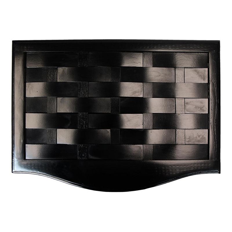 Oceanstar Bowed Front Veneer Laundry Wood Hamper with Interior Bag