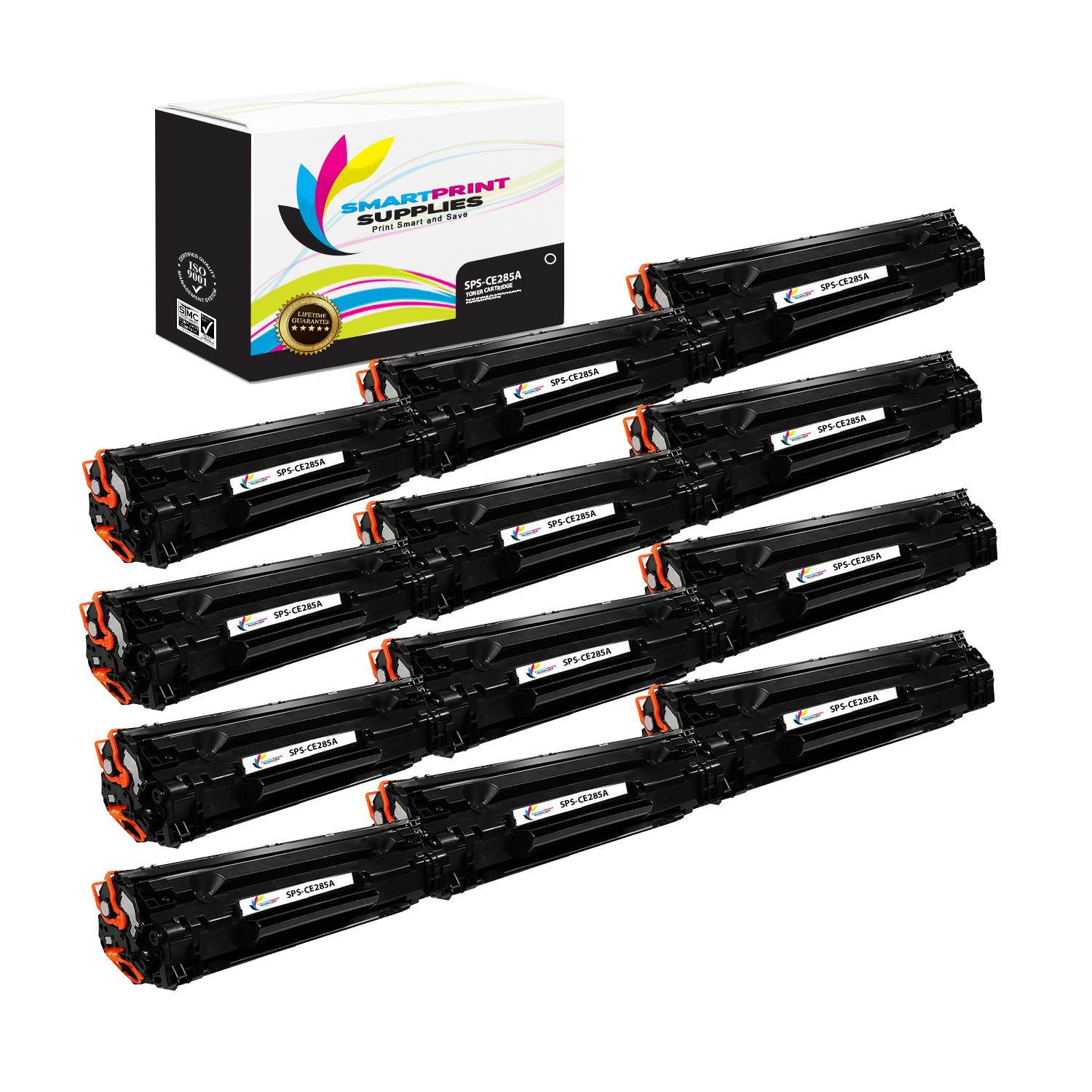 Smart Print Supplies Compatible 85A CE285A Black Toner Cartridge Replacement for HP LaserJet 1100 P1102W 1200 M1212NF Printers (1,600 Pages) - 12 Pack